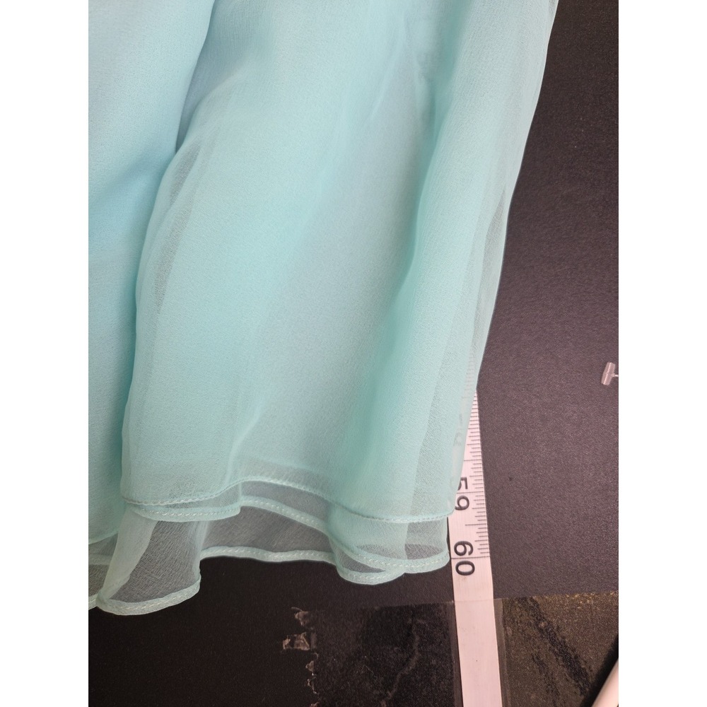 Vtg Felix Arbeo Aventura 1970s Green Chiffon Cape Goddess Evening Gown Dress S - Picture 16 of 16